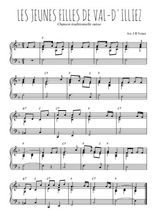 Téléchargez l'arrangement pour piano de la partition de Traditionnel-Les-jeunes-filles-de-Val-d-Illiez en PDF